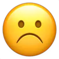frowning face emoji on apple iphone iOS