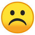frowning face emoji on google android