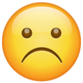 frowning face emoji on whatsapp