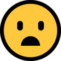 frowning face with open mouth emoji on microsoft windows