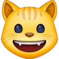 grinning cat emoji on facebook messenger