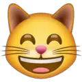 grinning cat with smiling eyes emoji on whatsapp