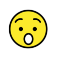 hushed face emoji on openmoji