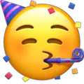 partying face emoji on apple iphone iOS