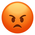 pouting face emoji on apple iphone iOS
