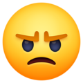 pouting face emoji on facebook messenger