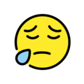 sad but relieved face emoji on openmoji
