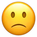 slightly frowning face emoji on apple iphone iOS