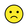 slightly frowning face emoji on openmoji