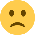 slightly frowning face emoji on twitter (twemoji)