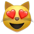 smiling cat with heart-eyes emoji on apple iphone iOS