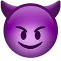 smiling face with horns emoji on apple iphone iOS