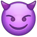 smiling face with horns emoji on whatsapp