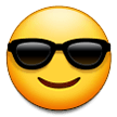 smiling face with sunglasses emoji on samsung