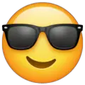 smiling face with sunglasses emoji on whatsapp