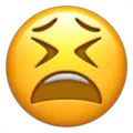 tired face emoji on apple iphone iOS