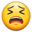 tired face emoji on samsung