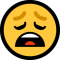 weary face emoji on microsoft windows