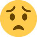 worried face emoji on twitter (twemoji)