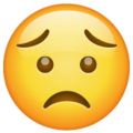 worried face emoji on whatsapp