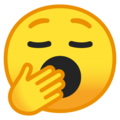 yawning face emoji on google android