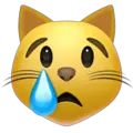 crying cat emoji on apple iphone iOS