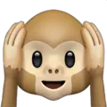 hear-no-evil monkey emoji on apple iphone iOS