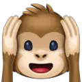 hear-no-evil monkey emoji on facebook messenger