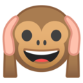 hear-no-evil monkey emoji on google android