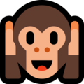 hear-no-evil monkey emoji on microsoft windows