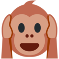 hear-no-evil monkey emoji on twitter (twemoji)