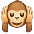 hear-no-evil monkey emoji on whatsapp