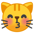 kissing cat emoji on google android