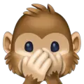 speak-no-evil monkey emoji on facebook messenger